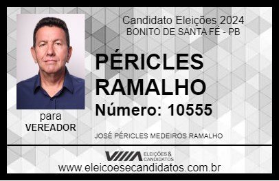 Candidato PÉRICLES RAMALHO 2024 - BONITO DE SANTA FÉ - Eleições