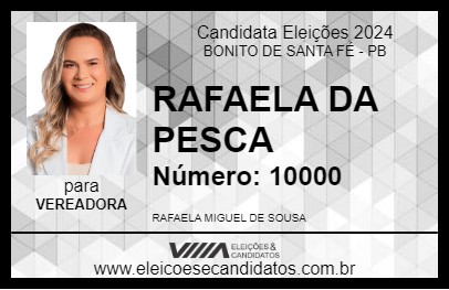 Candidato RAFAELA DA PESCA 2024 - BONITO DE SANTA FÉ - Eleições