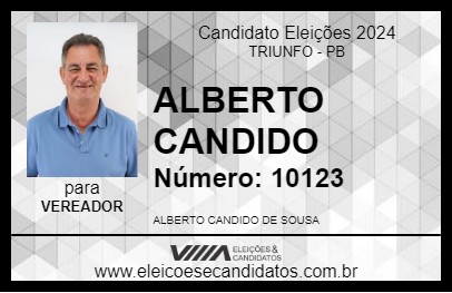 Candidato ALBERTO CANDIDO 2024 - TRIUNFO - Eleições