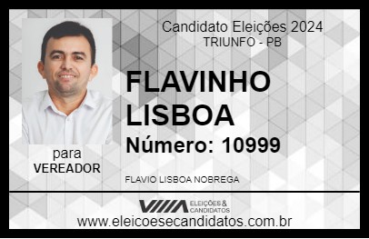 Candidato FLAVINHO LISBOA 2024 - TRIUNFO - Eleições