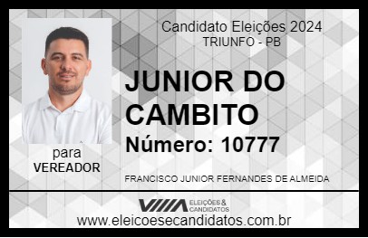 Candidato JUNIOR DO CAMBITO 2024 - TRIUNFO - Eleições