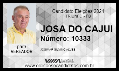 Candidato JOSA DO CAJUI 2024 - TRIUNFO - Eleições