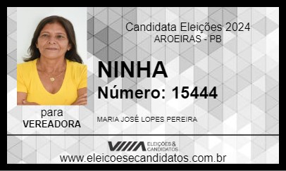 Candidato NINHA 2024 - AROEIRAS - Eleições