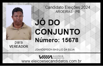 Candidato JÓ DO CONJUNTO 2024 - AROEIRAS - Eleições