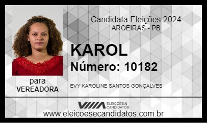 Candidato KAROL 2024 - AROEIRAS - Eleições