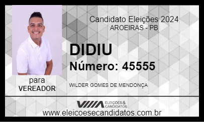 Candidato DIDIU 2024 - AROEIRAS - Eleições