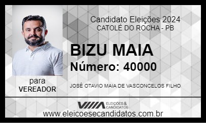 Candidato BIZU MAIA 2024 - CATOLÉ DO ROCHA - Eleições