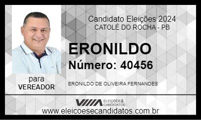 Candidato ERONILDO 2024 - CATOLÉ DO ROCHA - Eleições