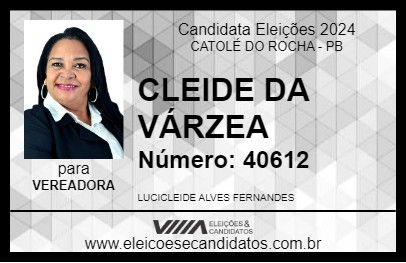 Candidato CLEIDE DA VÁRZEA 2024 - CATOLÉ DO ROCHA - Eleições