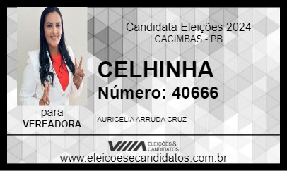 Candidato CELHINHA 2024 - CACIMBAS - Eleições