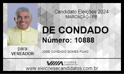 Candidato DE CONDADO 2024 - MARCAÇÃO - Eleições