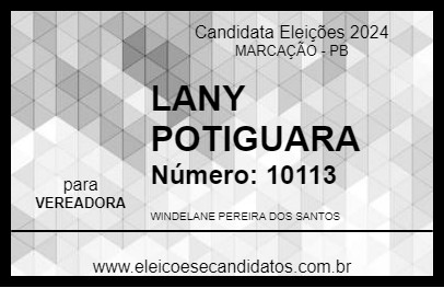 Candidato LANY POTIGUARA 2024 - MARCAÇÃO - Eleições