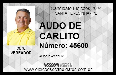 Candidato AUDO DE CARLITO 2024 - SANTA TERESINHA - Eleições