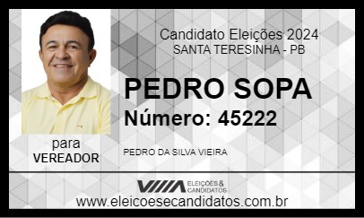 Candidato PEDRO SOPA 2024 - SANTA TERESINHA - Eleições