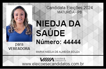 Candidato NIEDJA DA SAÚDE 2024 - MATURÉIA - Eleições