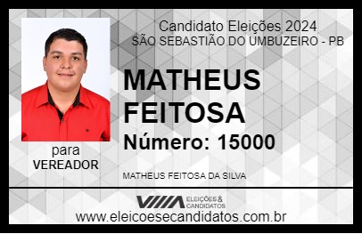 Candidato MATHEUS FEITOSA 2024 - SÃO SEBASTIÃO DO UMBUZEIRO - Eleições