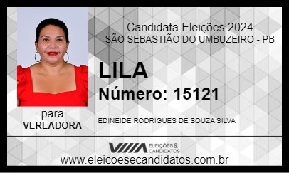 Candidato LILA 2024 - SÃO SEBASTIÃO DO UMBUZEIRO - Eleições