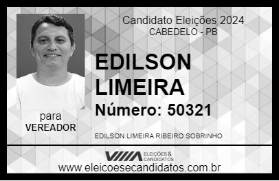 Candidato EDILSON LIMEIRA 2024 - CABEDELO - Eleições