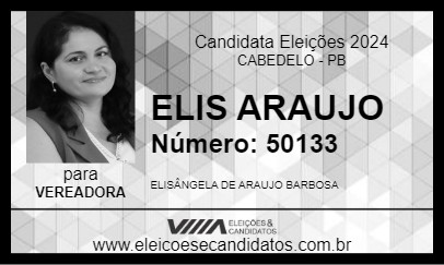 Candidato ELIS ARAUJO 2024 - CABEDELO - Eleições