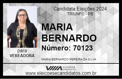 Candidato MARIA BERNARDO 2024 - TRIUNFO - Eleições