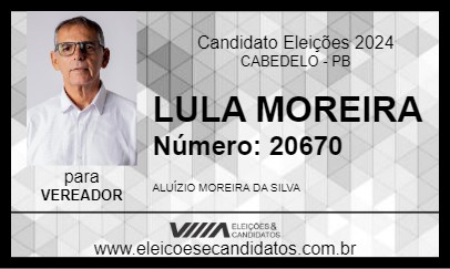 Candidato LULA MOREIRA 2024 - CABEDELO - Eleições