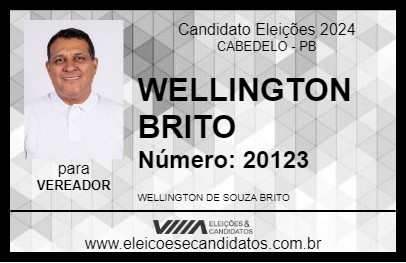 Candidato WELLINGTON BRITO 2024 - CABEDELO - Eleições