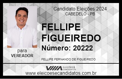 Candidato FELLIPE FIGUEIREDO 2024 - CABEDELO - Eleições