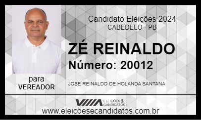 Candidato ZÉ REINALDO 2024 - CABEDELO - Eleições