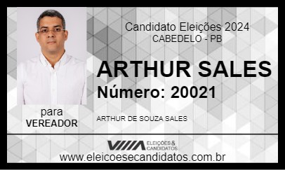 Candidato ARTHUR SALES 2024 - CABEDELO - Eleições