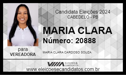 Candidato MARIA CLARA 2024 - CABEDELO - Eleições