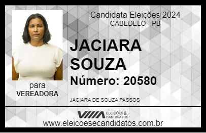 Candidato JACIARA SOUZA 2024 - CABEDELO - Eleições