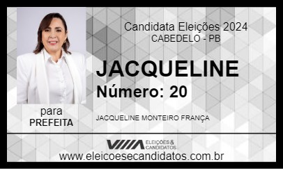 Candidato JACQUELINE 2024 - CABEDELO - Eleições