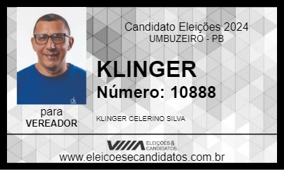 Candidato KLINGER 2024 - UMBUZEIRO - Eleições