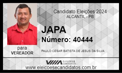 Candidato JAPA 2024 - ALCANTIL - Eleições