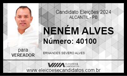 Candidato NENÉM ALVES 2024 - ALCANTIL - Eleições