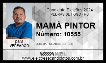 Candidato MAMÁ PINTOR 2024 - PEDRAS DE FOGO - Eleições