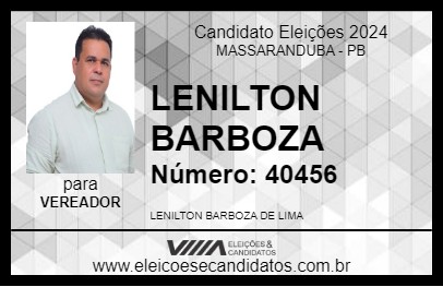 Candidato LENILTON BARBOZA 2024 - MASSARANDUBA - Eleições