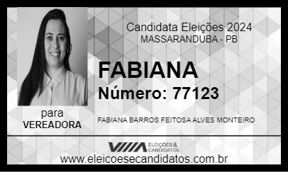 Candidato FABIANA 2024 - MASSARANDUBA - Eleições