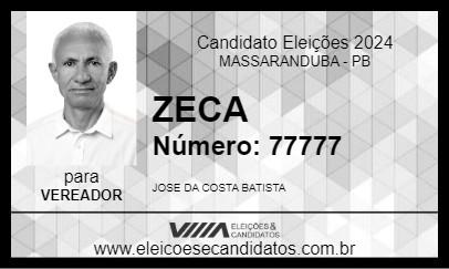 Candidato ZE COSTA - ZECA 2024 - MASSARANDUBA - Eleições