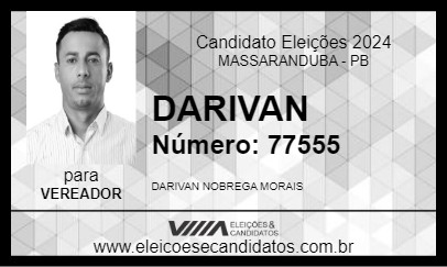 Candidato DARIVAN 2024 - MASSARANDUBA - Eleições