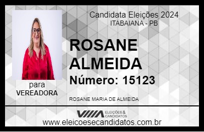 Candidato ROSANE ALMEIDA 2024 - ITABAIANA - Eleições