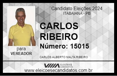 Candidato CARLOS RIBEIRO 2024 - ITABAIANA - Eleições