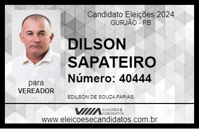 Candidato DILSON SAPATEIRO 2024 - GURJÃO - Eleições