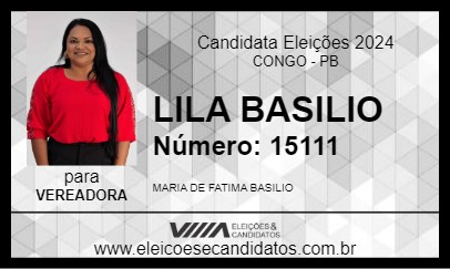 Candidato LILA BASILIO 2024 - CONGO - Eleições