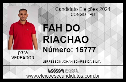 Candidato FAH DO RIACHAO 2024 - CONGO - Eleições