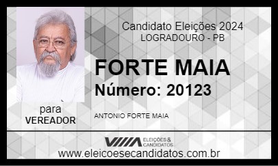 Candidato FORTE MAIA  2024 - LOGRADOURO - Eleições