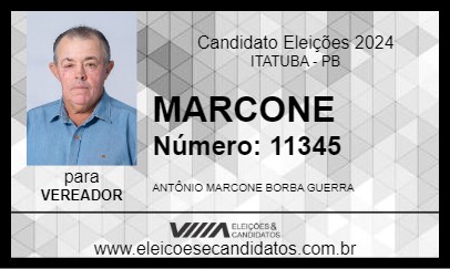 Candidato MARCONE 2024 - ITATUBA - Eleições