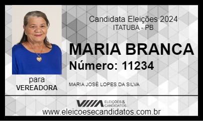 Candidato MARIA BRANCA 2024 - ITATUBA - Eleições