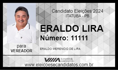 Candidato ERALDO LIRA 2024 - ITATUBA - Eleições