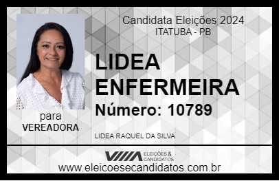 Candidato LIDEA ENFERMEIRA 2024 - ITATUBA - Eleições